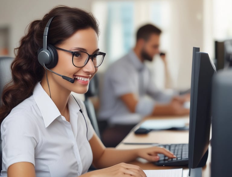 Photo of a friendly customer service representative ready to assist with automotive paint inquiries.