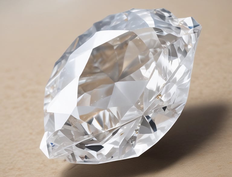 A close-up image of sparkling quartz crystals glowing under soft light.