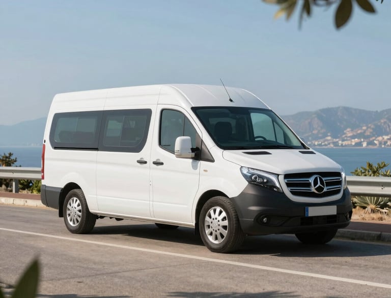 A cozy travel agency desk with a laptop open to a booking platform and a map of Portugal and Spain on the wall.