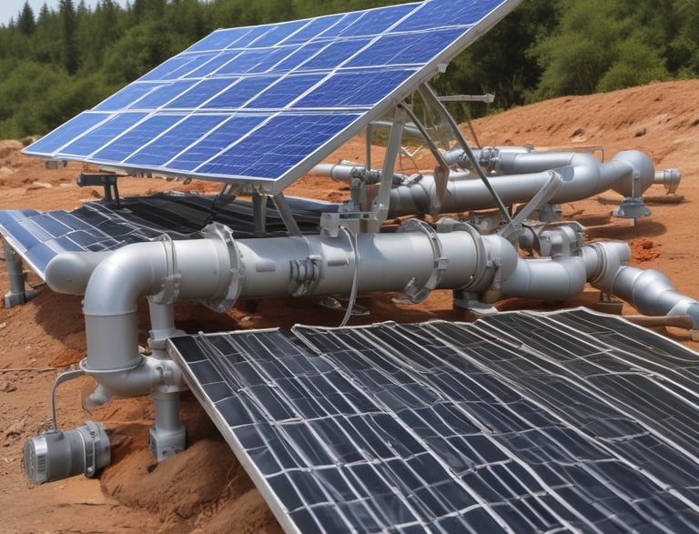 A friendly technician installing a solar inverter on a sunny rooftop.