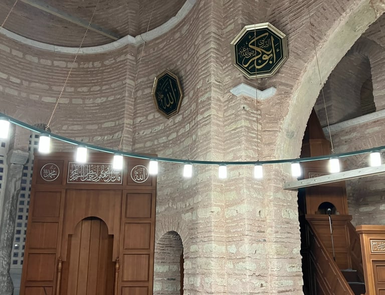 Stone interior of Fenari Isa Mosque in Istanbul