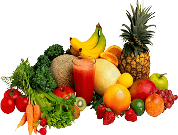Imagen de frutas y vegetales saludables utilizado en la pagina web de la Dra. Arlenis Guzmán