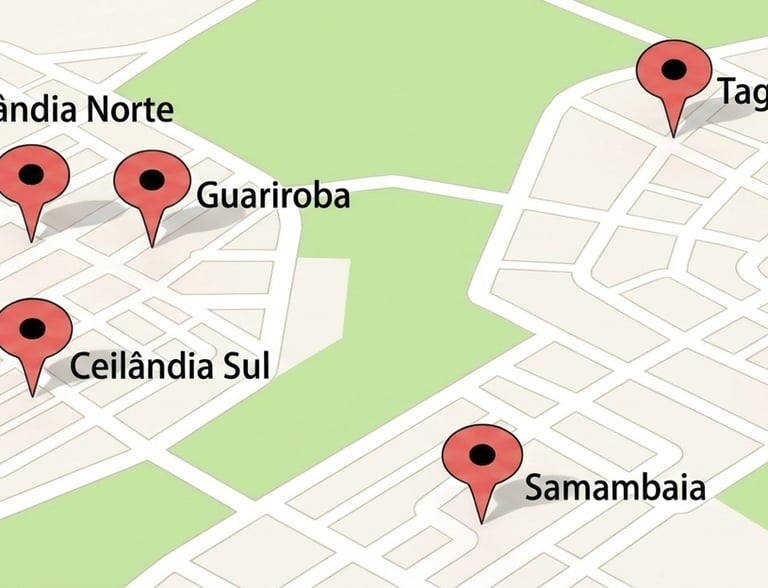 Atendemos com agilidade nas seguintes localidades:  Ceilândia Norte e Sul,  Taguatinga  Samambaia  e Recanto das Emas  
