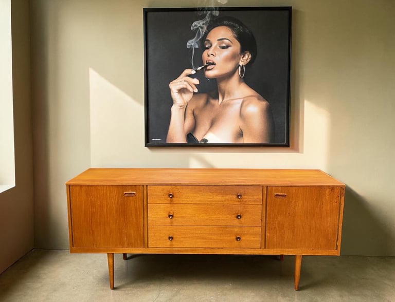 Mid-century modern Avalon teak sideboard from the 1970s, available in Exeter
