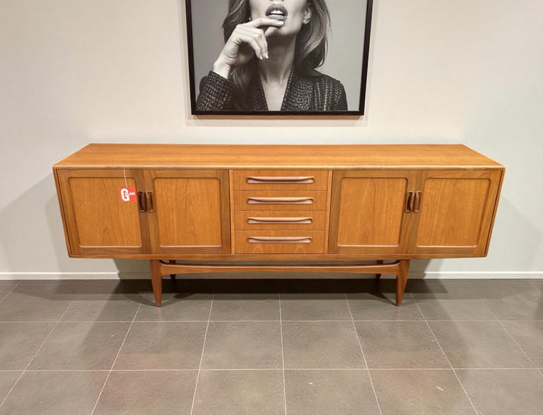 G Plan teak sideboard from the 1960s, beautifully restored, perfect for Mid-Century Modern interiors.