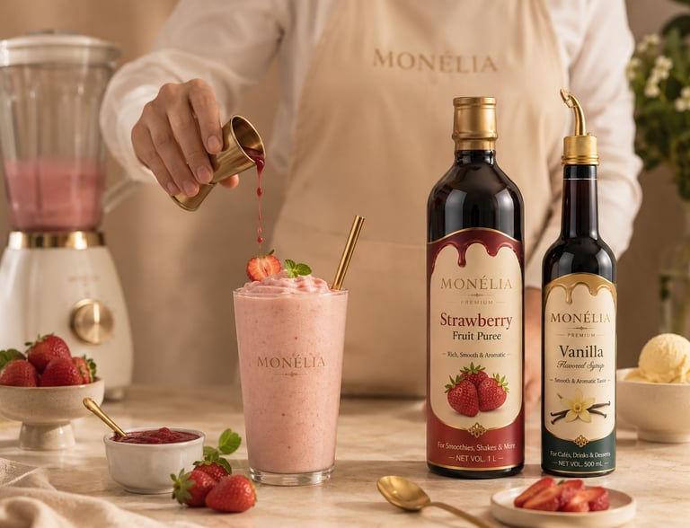 Mahmoud Abdalla vision behind MONÉLIA premium syrups sauces and fruit purees for professional foodse