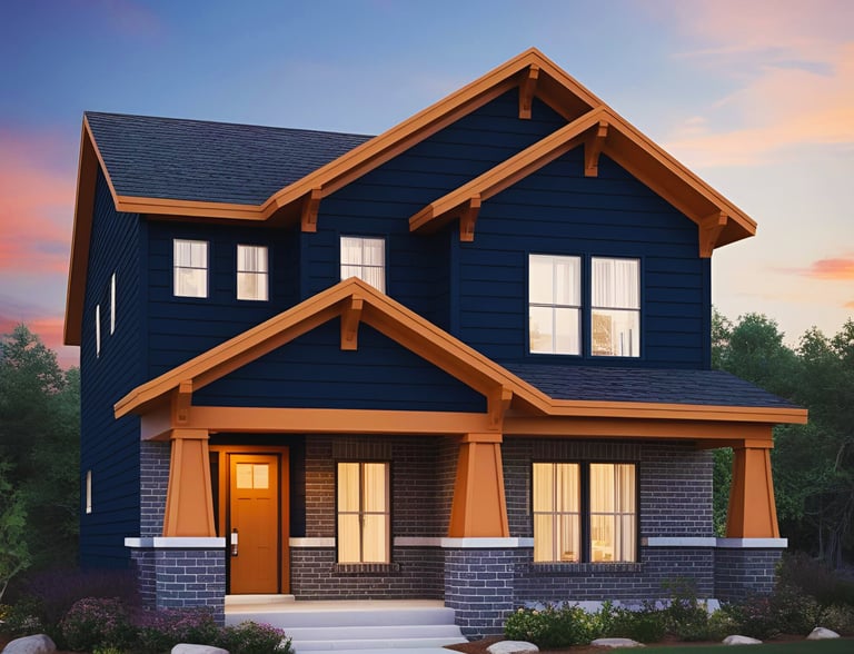 Bold and Moody House Exterior