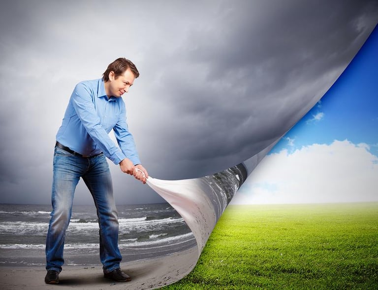 a man holding a large piece of paper with a large piece of paper