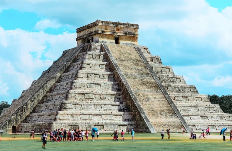 Ancient Mayan ruins at Chichén Itzá in Mexico, one of the New Seven Wonders of the World