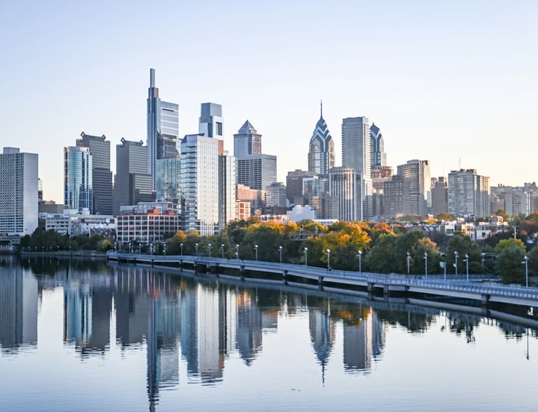 Philadelphia skyline from the Schuylkill River