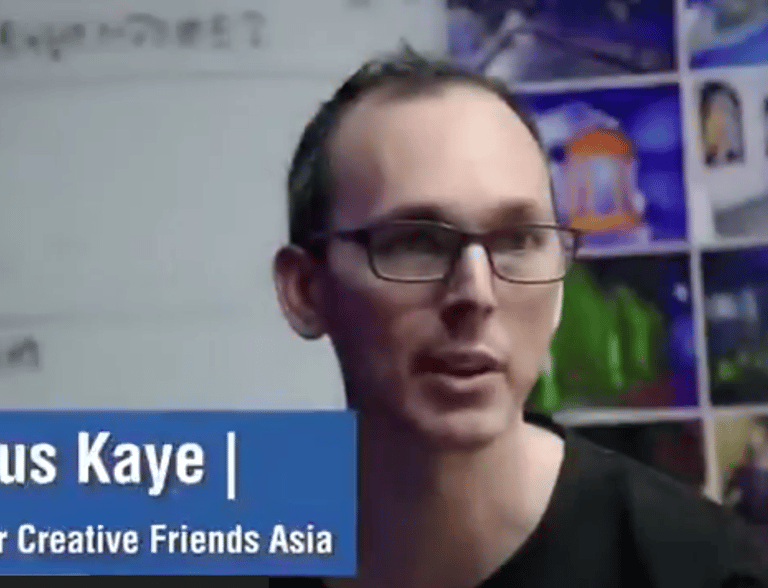 Lazius Kaye expert in immersive technology giving interview to the China Daily