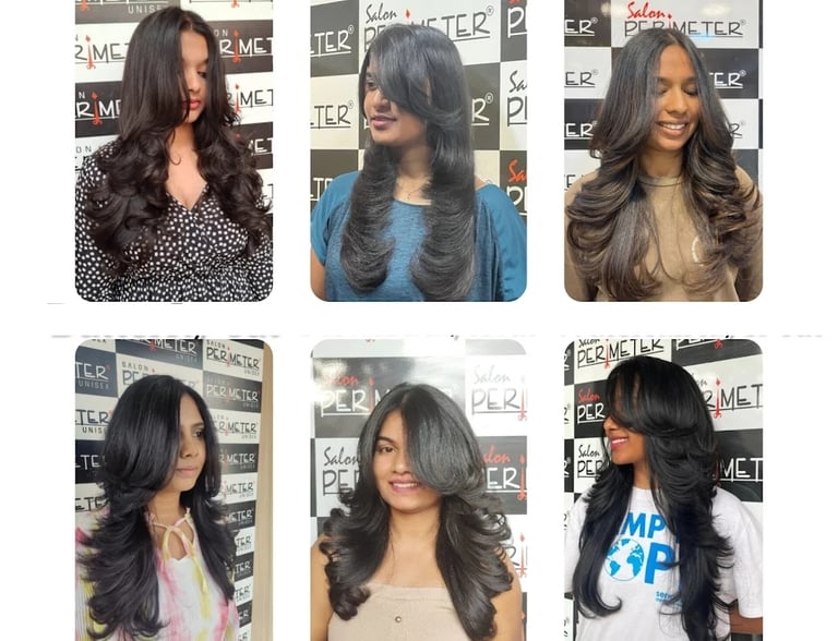 Hair coloring keratin treatment RPC Layout salon