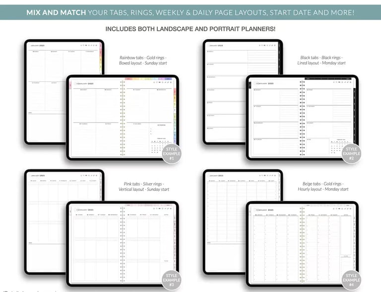 Best Way to Make Your Own Digital Planner  , build digital planner includes boths landscape portrait