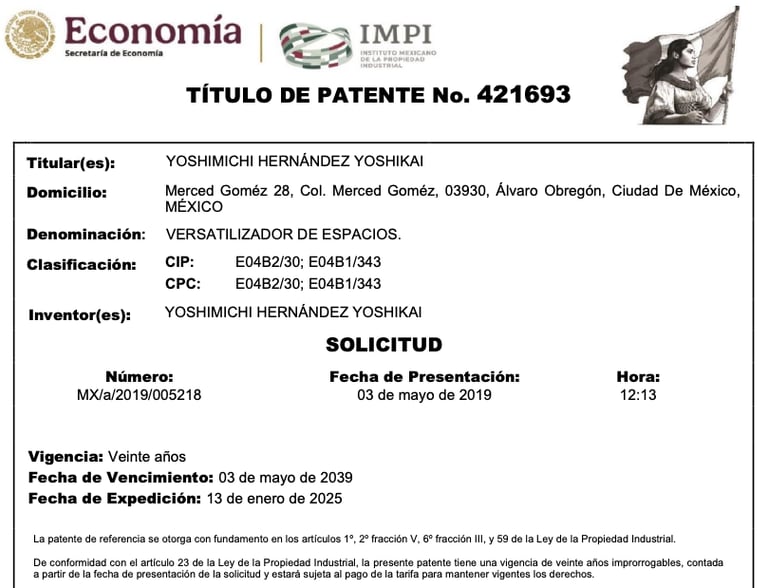 Título de Patente MurOVIL®