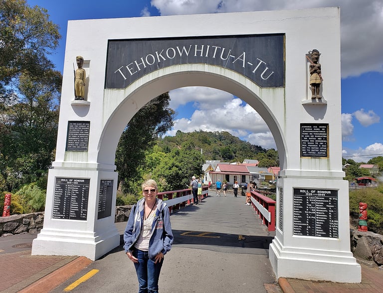 Lady Michelle at the Whakarewarewa Village in Rotorua, New Zealand