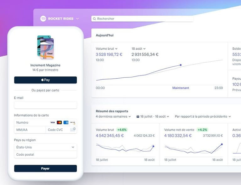 Formulaire de paiement Stripe.
