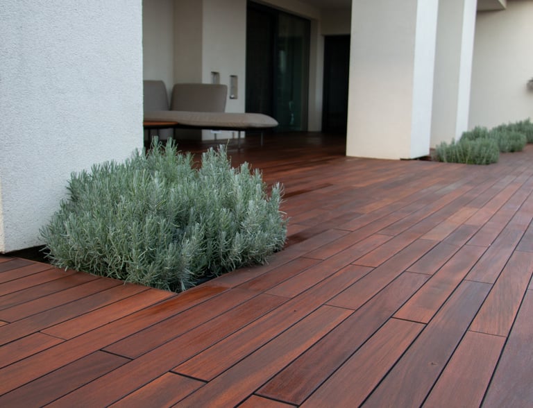 terrasse en bois aménagement extérieur
