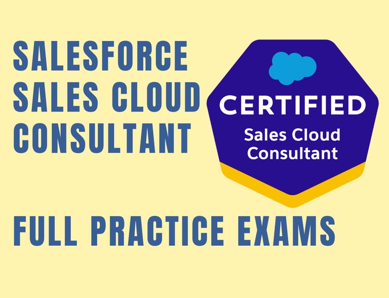 Foto com capa dos simulados de Salesforce Sales Cloud Consultant