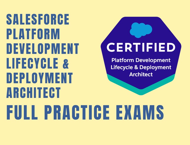 Foto com a capa dos simulados de Development Lifecycle & Deployment Architect