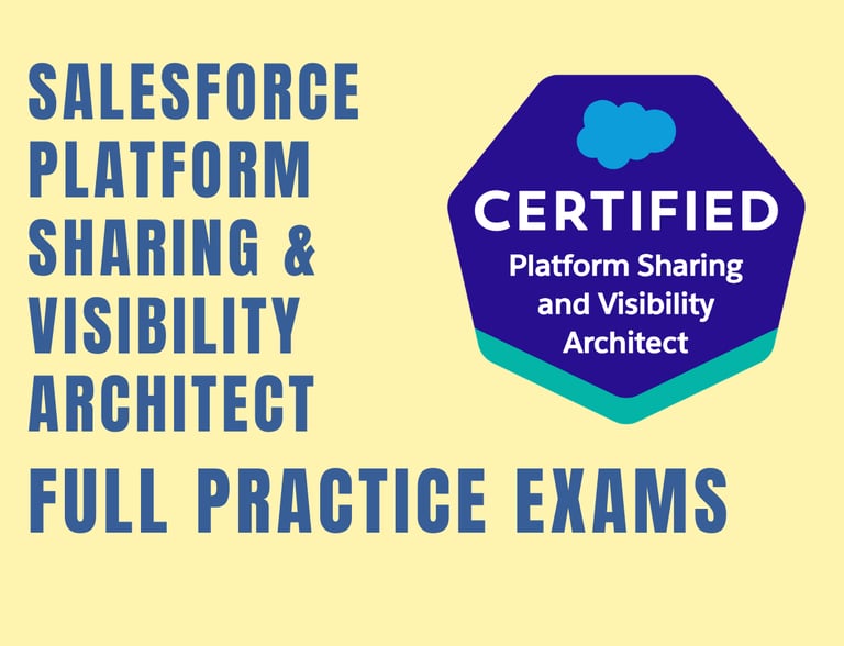 Foto com a capa dos simulados de Sharing & Visibility Architect
