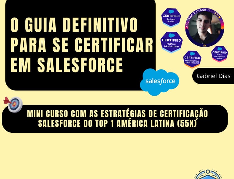 Foto com capa do curso de como se certificar em Salesforce