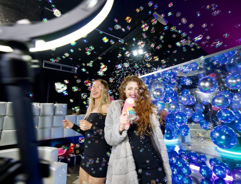 plataforma 360 para eventos en mallorca grabando video