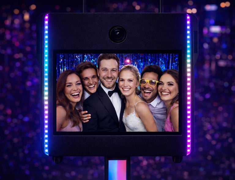 fotomaton para bodas en mallorca invitados posando