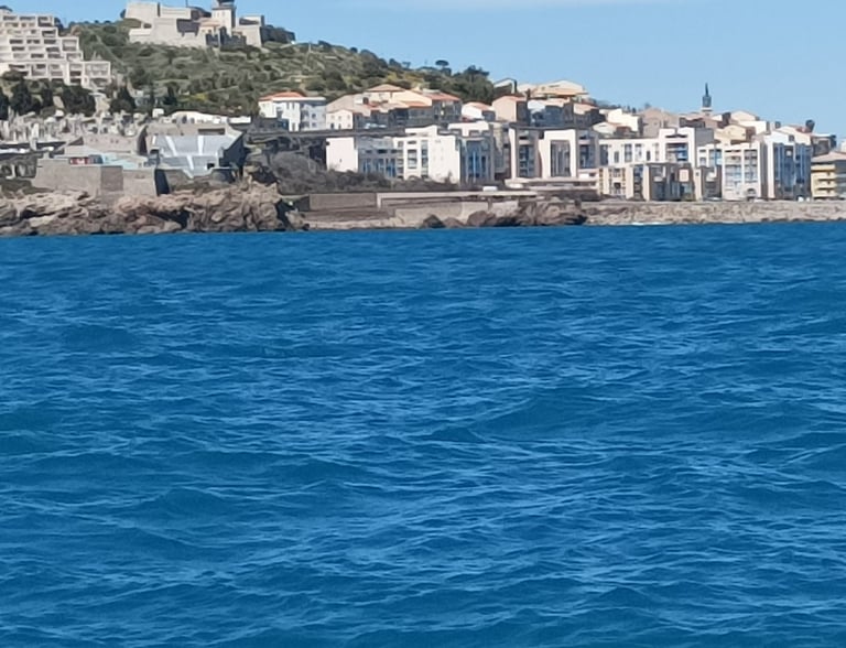 The headland at Sète with the Theatre de la Mer