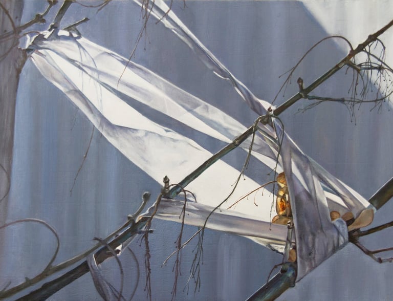 Óleo sobre tabla. Obra plástica de Maite Backman