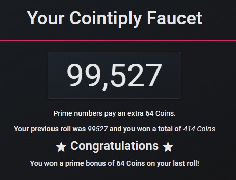 Cointiply Prime Bonus Roll
