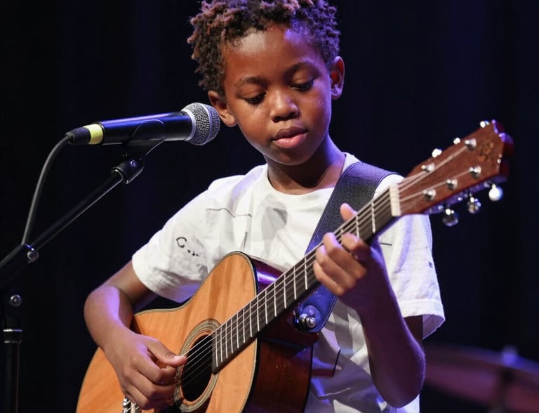 A group of dancers mid-motion, their colorful costumes swirling in vibrant energy.