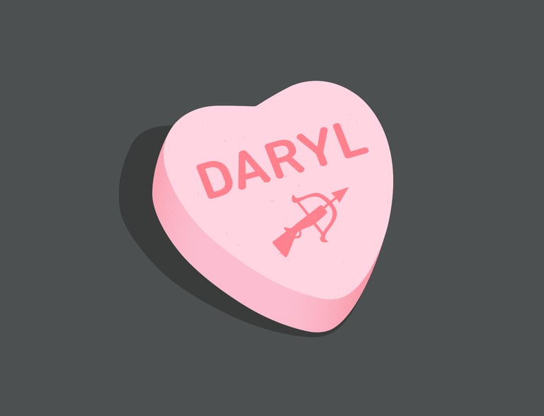 "Daryl" heart apparel design