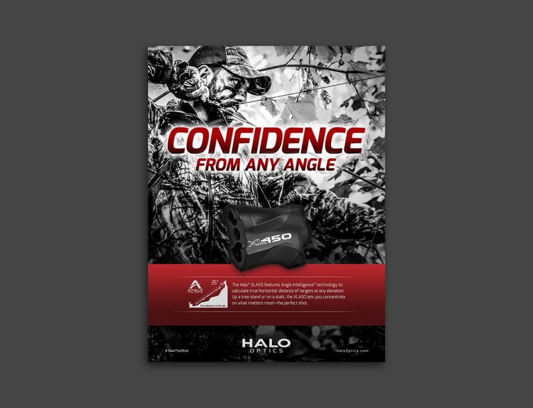 Halo Optics full-page print ad