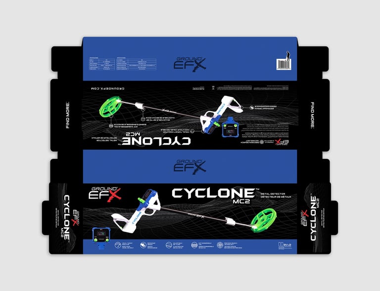 Ground EFX metal detector packaging design