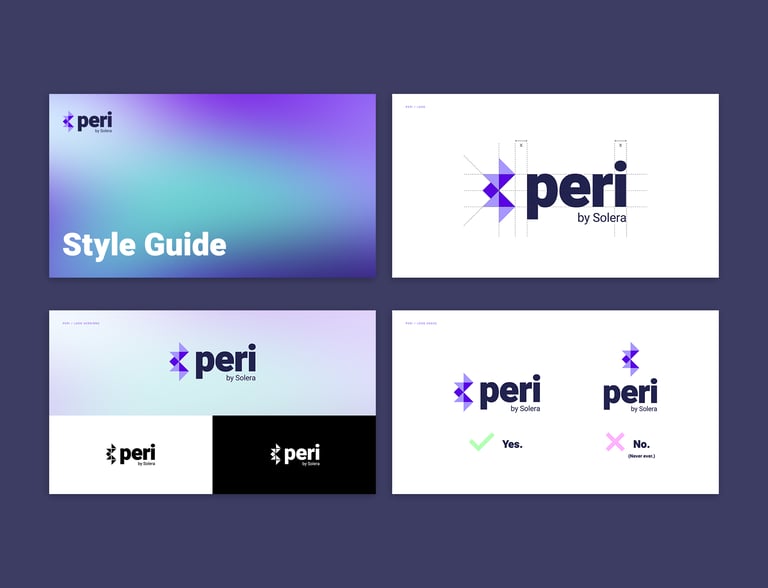 Brand identity style guide, logo and logo usage pages