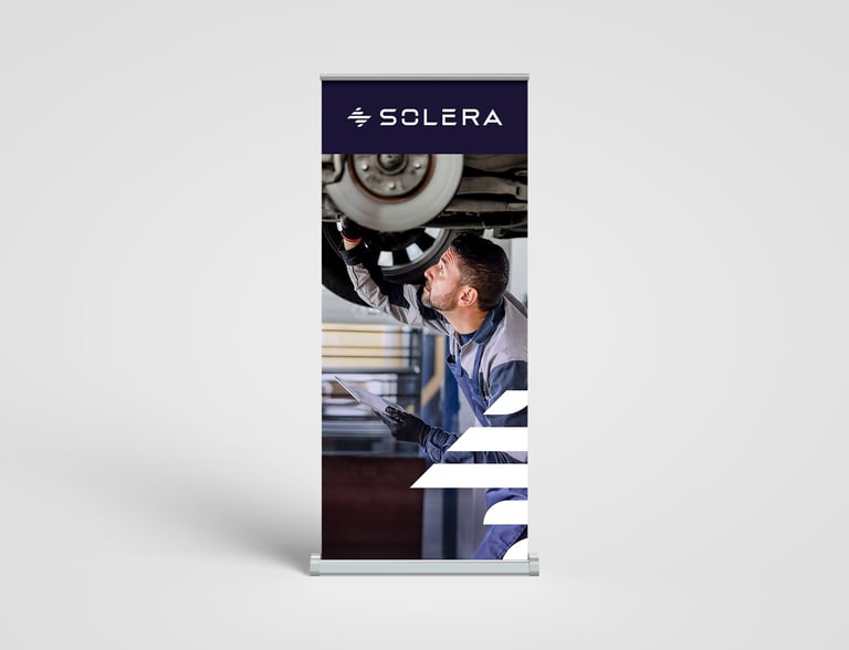 Event roll-up banner design
