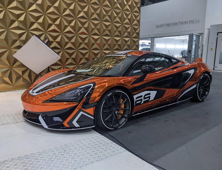 mclaren 570s chrome wrap and livery kit