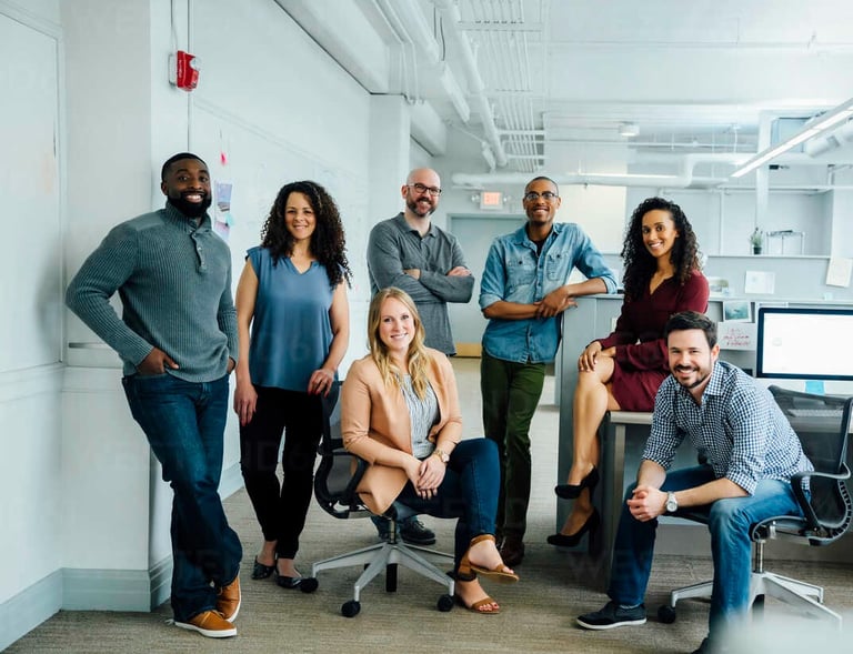 Portrait of diverse business people