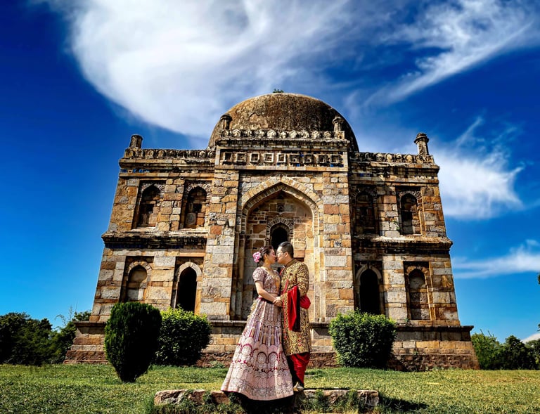 Pre-wedding Photoshoot Delhi Lodhi Garden, Elegant Photos Studio Photographer in gurgaon