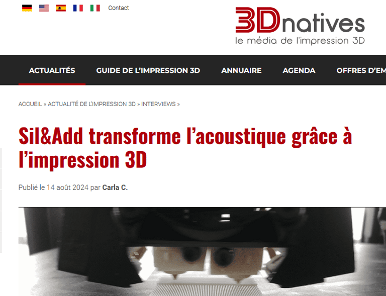 capture d'écran du site 3Dnatives