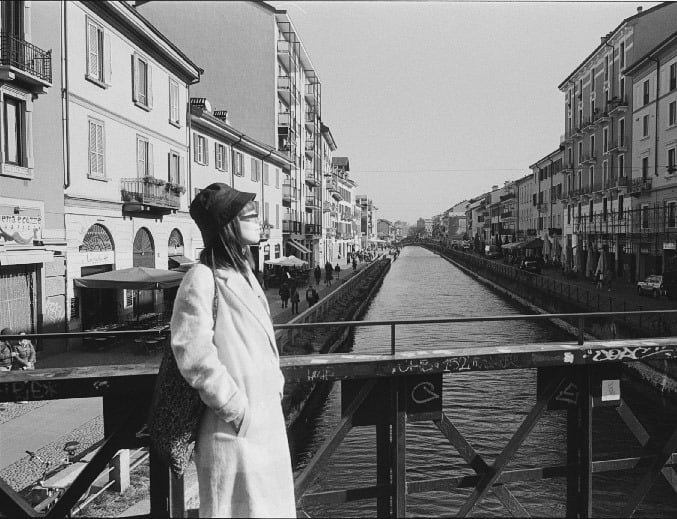 Naviglio Grande canal in Milan. Hasselblad Tri_x 6x6