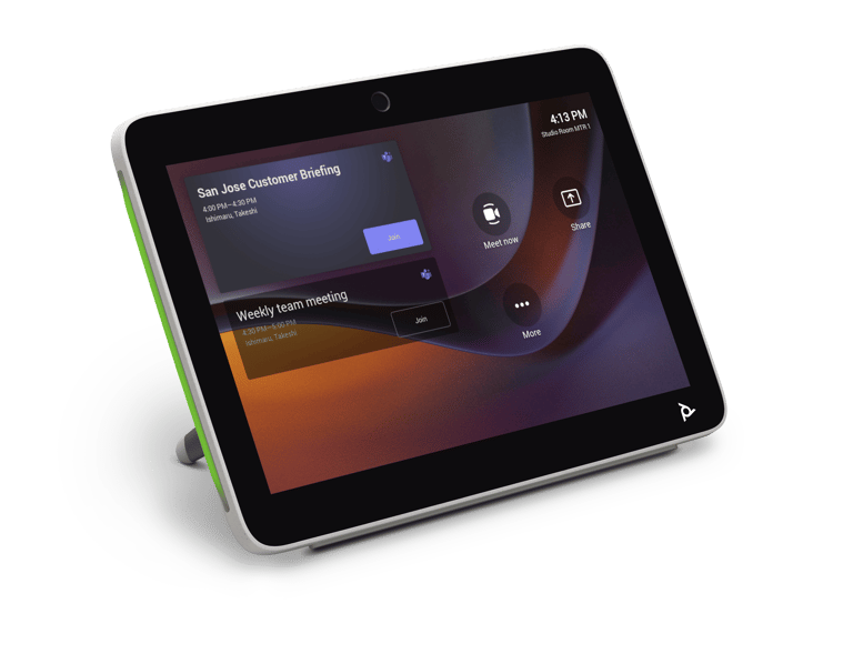 Poly TC10 touch controller for video conferencing room systems