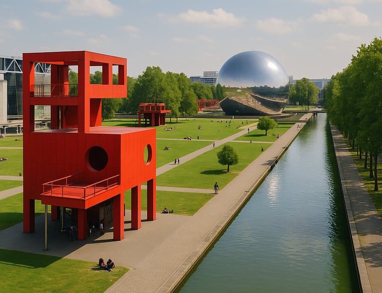 Parc de la Villette in Paris - AI-erstelltes Bild