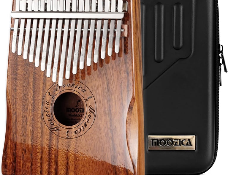 MOOZICA 17 teclas kalimba, instrumento musical de piano de pulgar profesional de madera maciza de ko