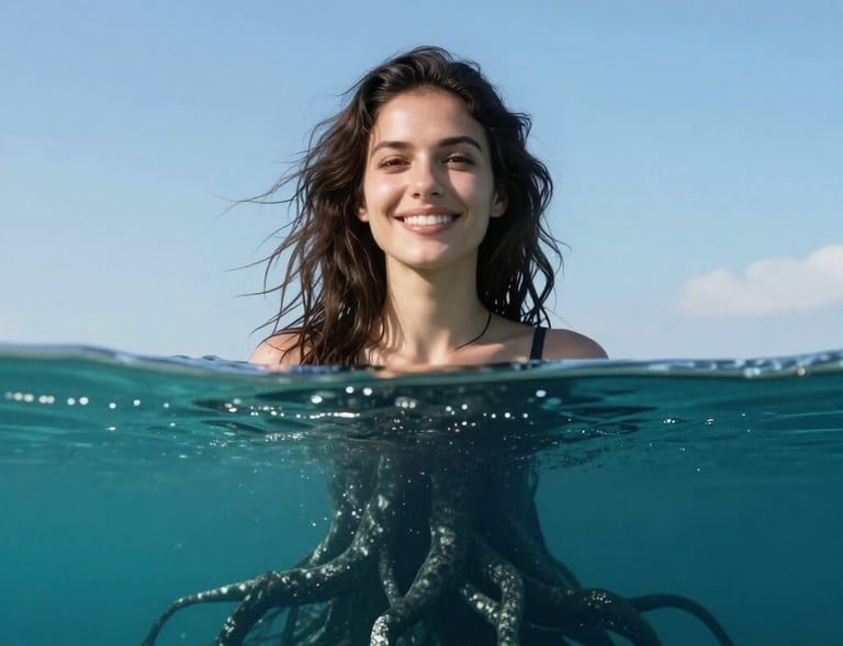 Conscious and subconscious mind metaphor showing hidden limiting beliefs blocking manifestation