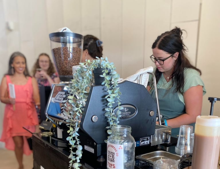 Wedding Coffee Catering and Coffee Cart And Mobile Espresso Bar and Event Barista Dallas Fort Worth