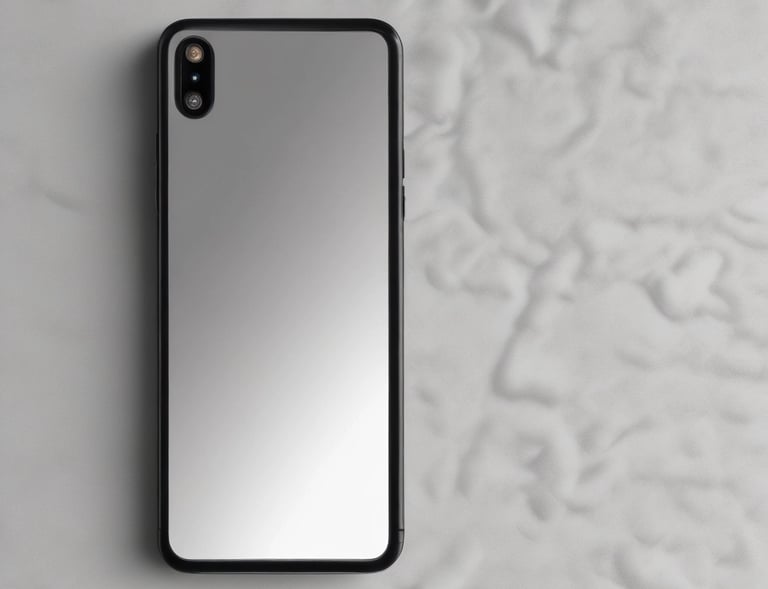 Back of Electromax phone featuring the camera module and textured finish for grip.