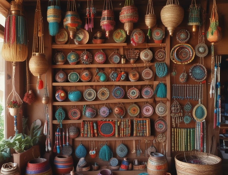 a woman in a red dress sitting on a table