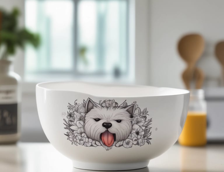 A kitchen backsplash featuring a set of colorful fruit decals adding a fresh touch.