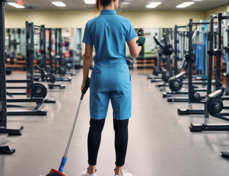 people in a room with a black table and chairs